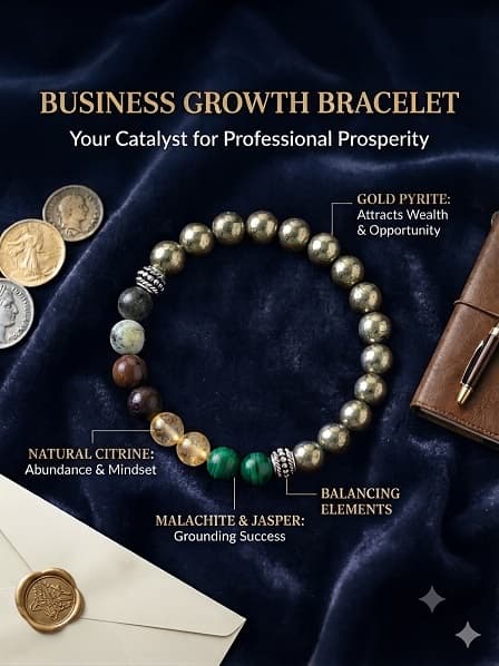 Business Growth Gemstone Bracelet detailing and craftsmanship