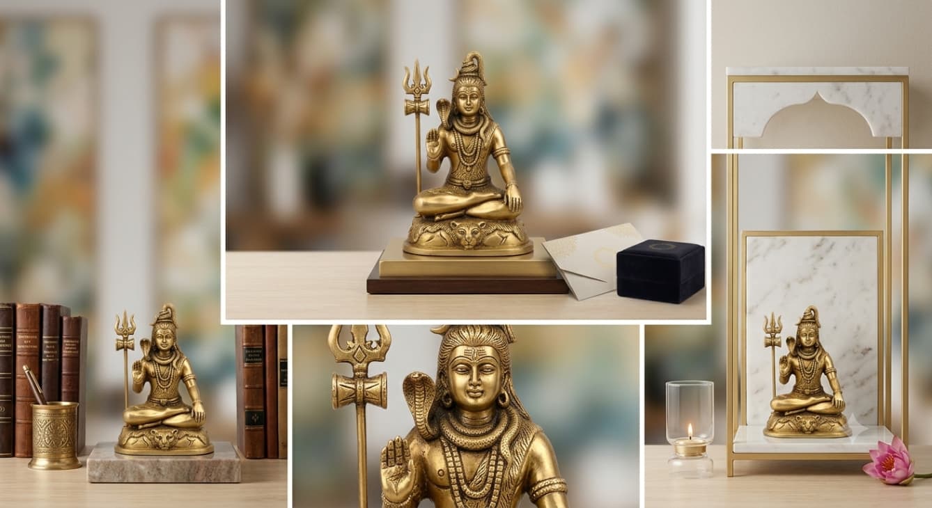 Brass Shiv Ji Statue – 3 Inch detailing and craftsmanship