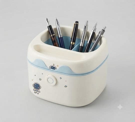 Cartoon Robot Desktop Stationery Organizer