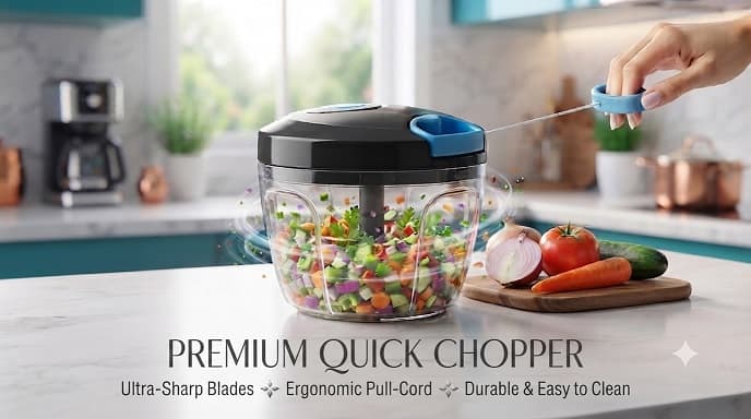 Dori Pull-String Vegetable Chopper detailing and craftsmanship