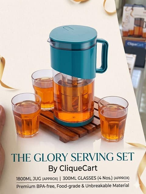 Serving Jug with 4 Glasses