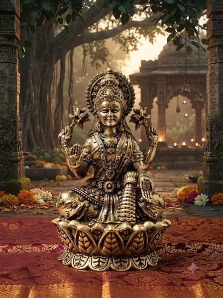 Brass Laxmi Ji Statue