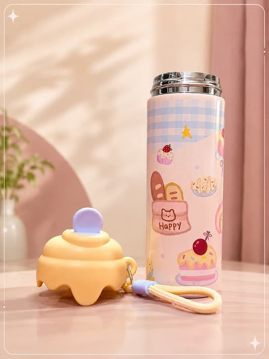 Dessert-Shaped Insulated Beverage Bottle (Icecream Sipper)
