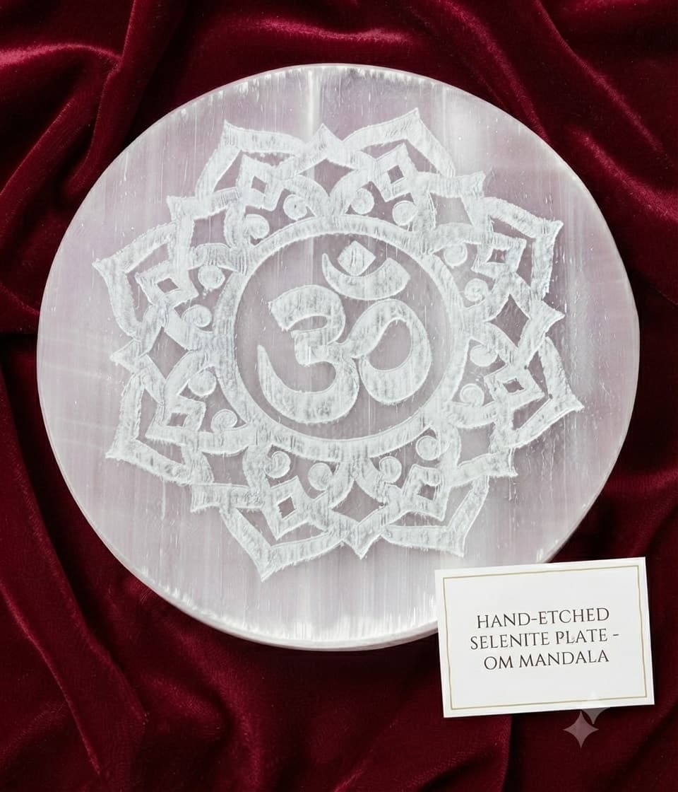 Selenite Charging Plate round