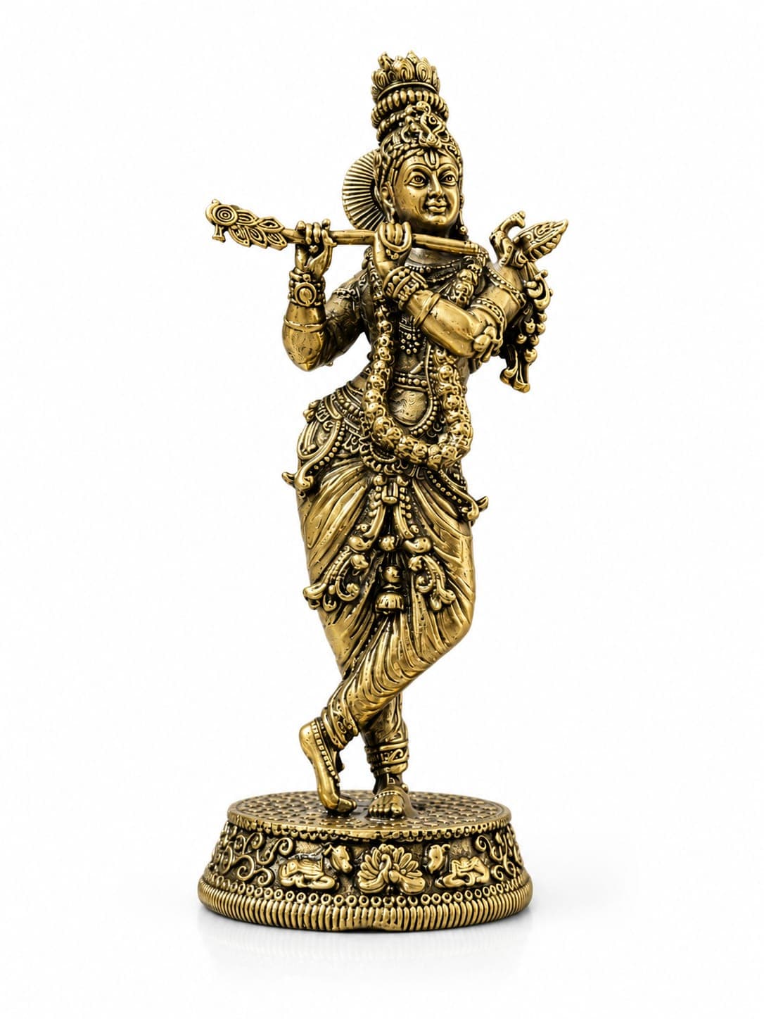 Small Brass Krishna Jee Statue – 5.5 Inch