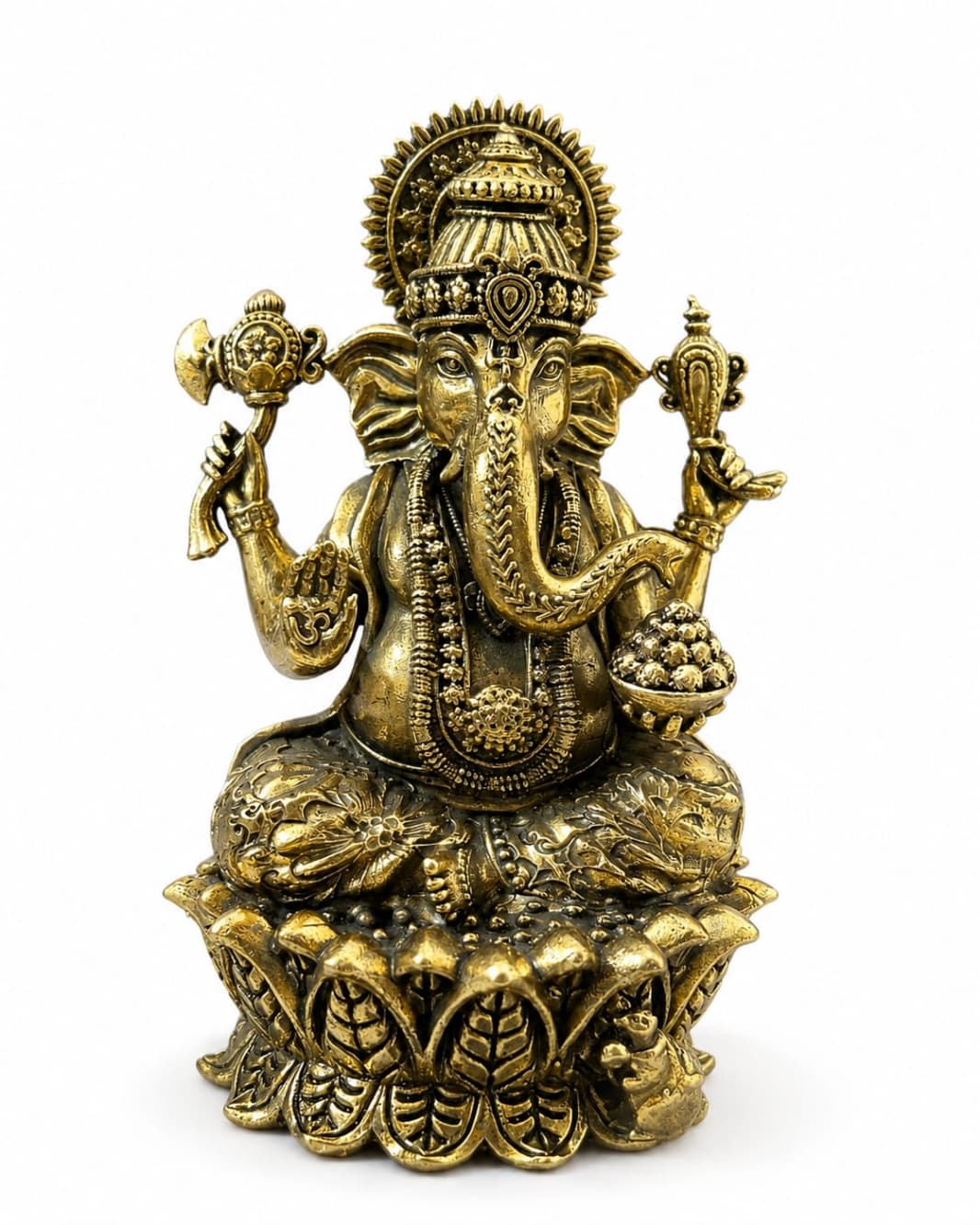 Brass Ganesh Ji Statue – 4 Inch