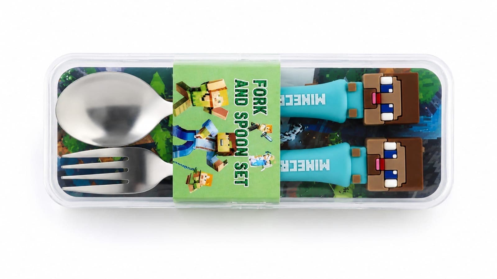 Mine craft Character Stainless Steel Spoon & Fork Set