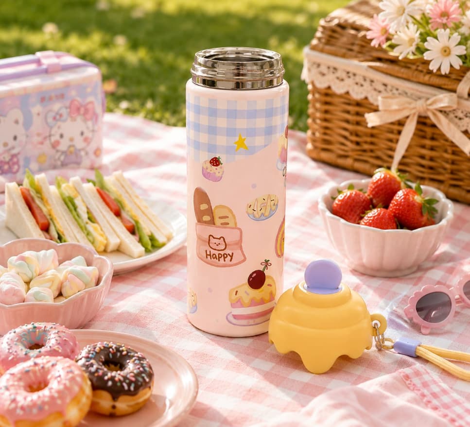 Dessert-Shaped Insulated Beverage Bottle (Icecream Sipper)