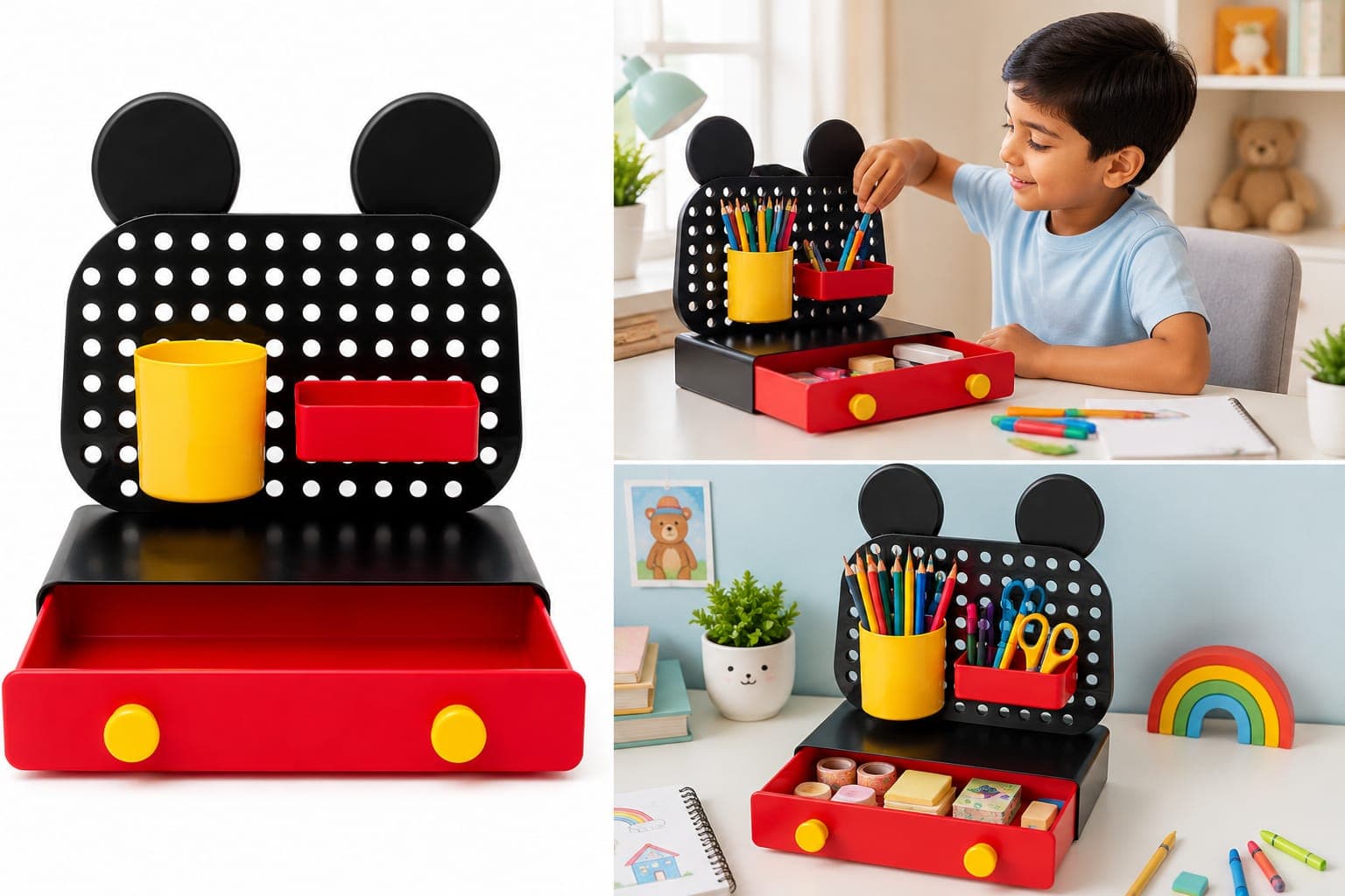 Mickey Mouse Desk Organizer with Drawer