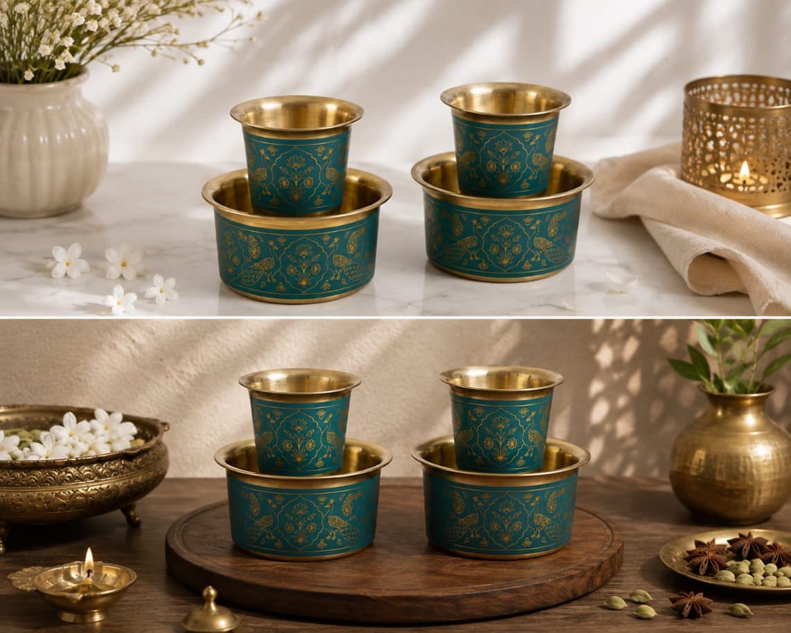 AKSORA Teal Peacock Heritage Dabara Set