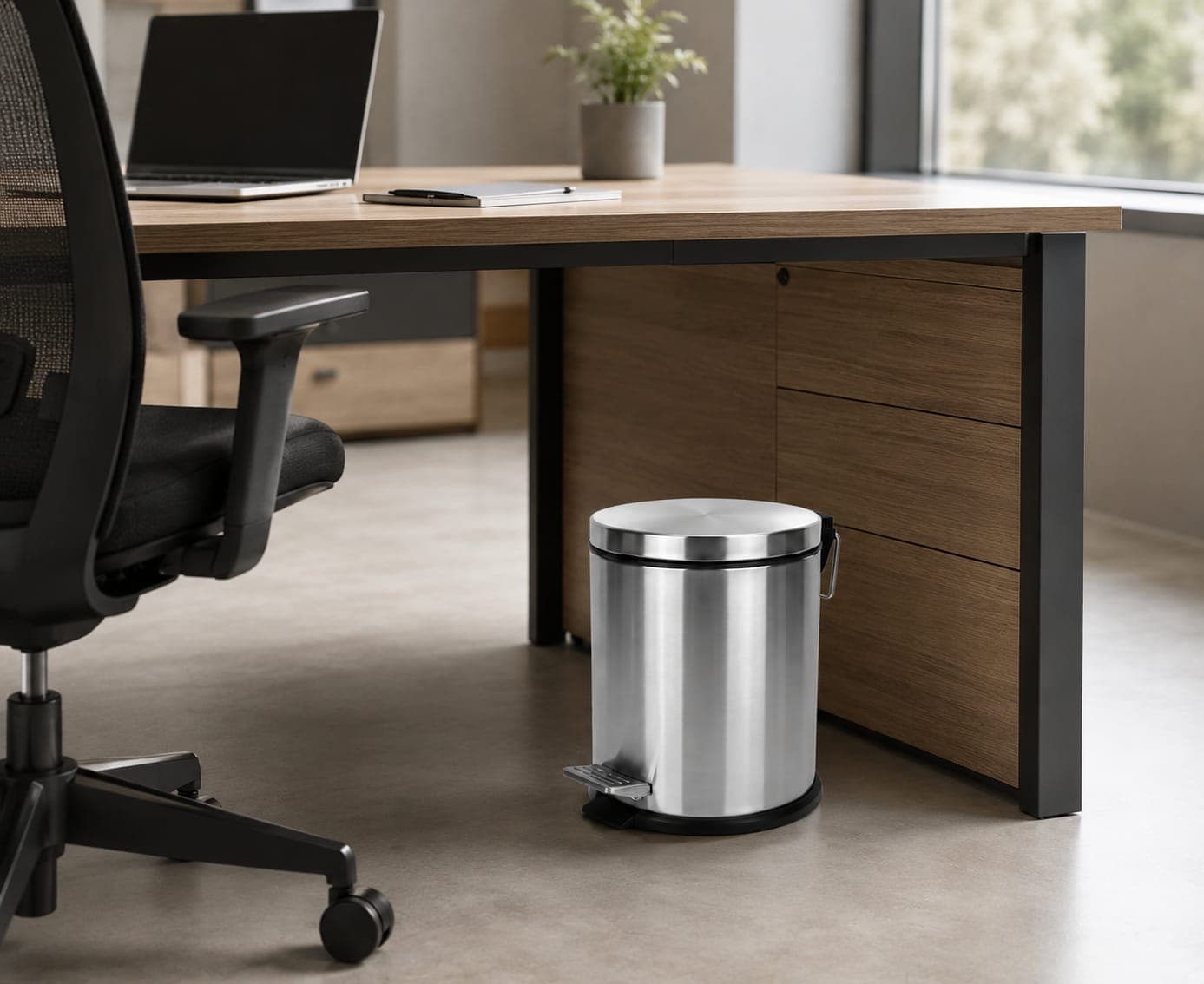 Premium Stainless Steel Pedal Dustbin