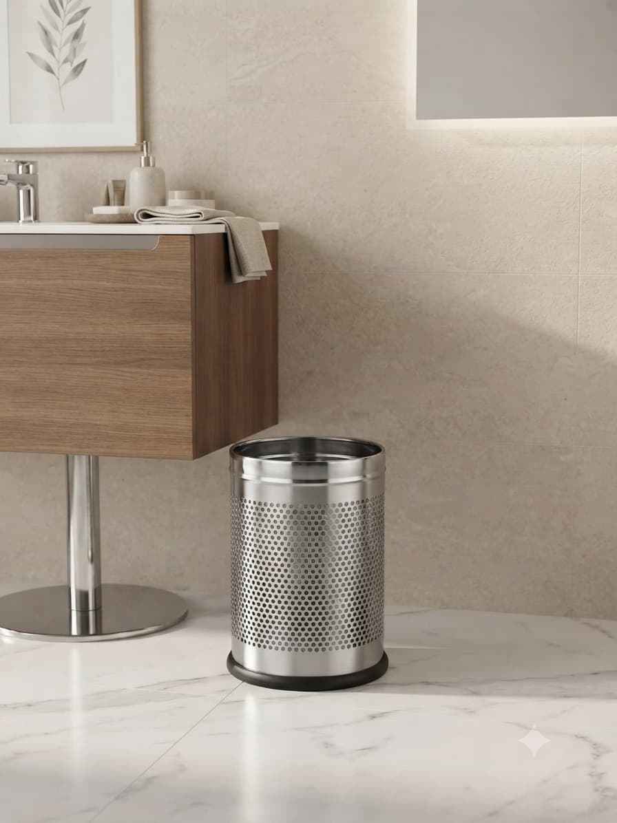 Premium Stainless Steel Perforated Waste Bin