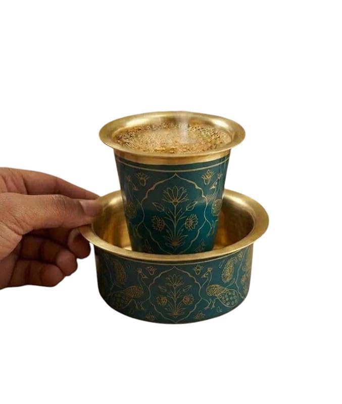 2 Dabara Set, Enamel Design – Teal Peacock